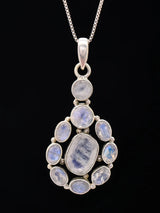 Rainbow Moonstone Sterling Silver Pendant