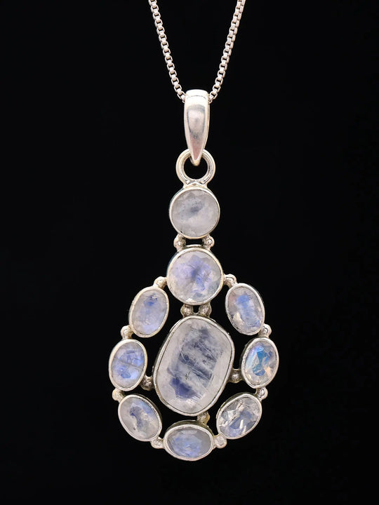 Rainbow Moonstone Sterling Silver Pendant