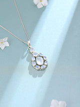 Rainbow Moonstone Sterling Silver Pendant