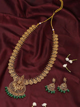 Tirupati Balaji Temple Haram Necklace and Earrings Set