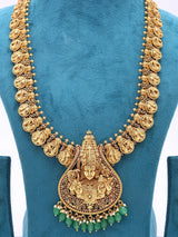 Tirupati Balaji Temple Haram Necklace and Earrings Set