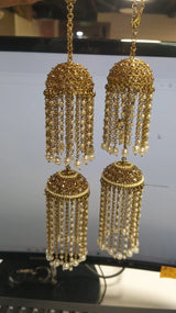 Brass Stone Studded Bridal Kaleera Set