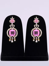 Lab Grown Pink Sapphire Sterling Silver Necklace Set