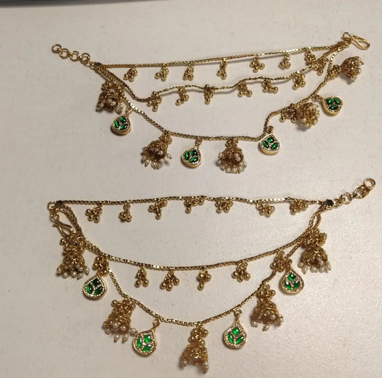 Brass Kundan Ear Chain