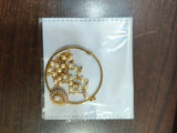 Handcrafted Brass Nose Ring with Traditional Finish