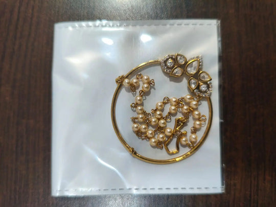 Meenakari Brass Nose Ring in Green Red and White