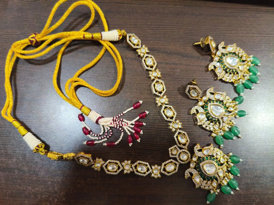 Brass Necklace Set with Traditional Motifs