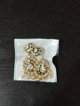 Brass Stone Studded Earrings with Meenakari Finish