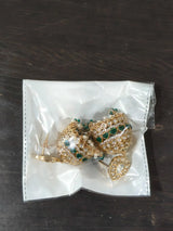 Polki Stone Studded Brass Earrings