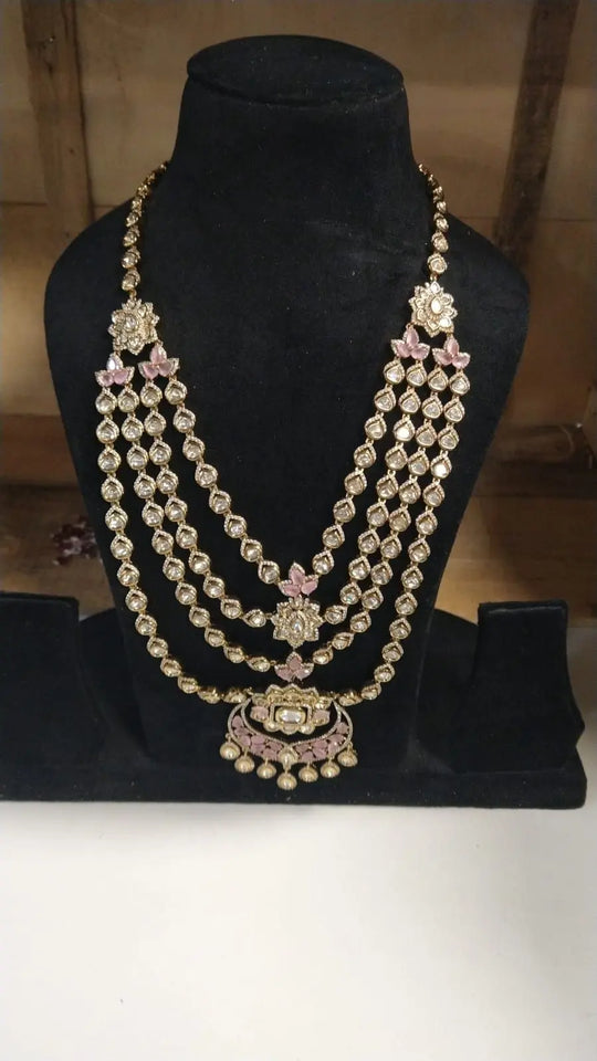 Brass Bridal Jewellery Set with Hathphool and Matha Patti