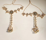 Brass Bridal Set with Hathphool, Maang Tikka and Necklace