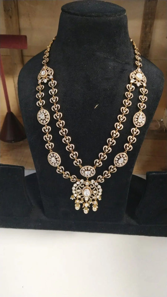 Brass Bridal Jewellery Set with Hathphool and Matha Patti