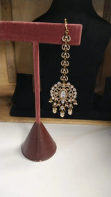 Brass Bridal Jewellery Set with Hathphool and Matha Patti