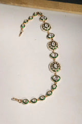 Brass Bridal Jewellery Set with Maang Tikka and Nose Ring