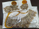 Brass Necklace Set with Traditional Indian Design