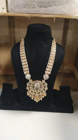 Brass Bridal Set with Hathphool, Maang Tikka and Nose Ring