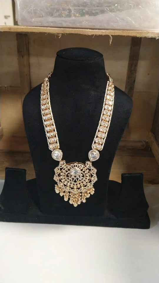 Brass Bridal Set with Hathphool, Maang Tikka and Nose Ring