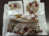 Brass Necklace Set with Artisan Detailing