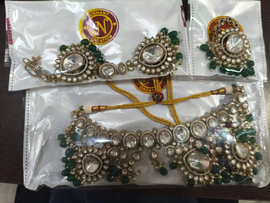 Brass Necklace Set with Traditional Indian Craftsmanship