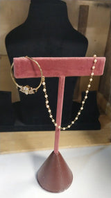 Brass Bridal Set with Maang Tikka, Matha Patti and Nose Ring