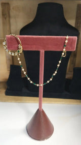 Brass Bridal Maang Tikka Matha Patti and Necklace Set