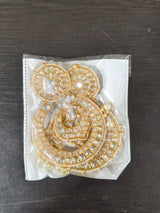 Kundan Brass Earrings with Traditional Floral Motif