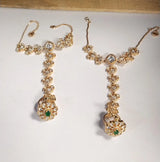 Brass Bridal Jewellery Set with Hathphool and Matha Patti