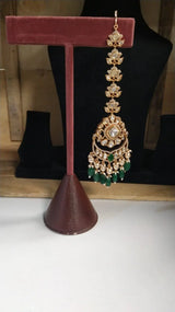 Brass Bridal Jewellery Set with Hathphool and Matha Patti