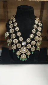 Brass Bridal Set with Haathphool, Maang Tikka and Nose Ring