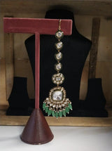 Brass Bridal Set with Haathphool, Maang Tikka and Nose Ring