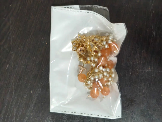 Kundan Meenakari Multicolour Floral Brass Earrings