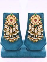Kundan Choker Necklace Set with Maang Tikka and Bead Drops