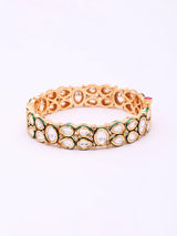 Openable Polki Bridal Brass Bangles Pair
