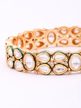 Openable Polki Bridal Brass Bangles Pair