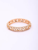 Teardrop Polki Stone Studded Openable Brass Bangles