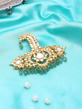 Kundan Stone Studded Kalagi with Green Bead Drops