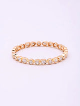 Polki Stone Studded Brass Bangles Pair