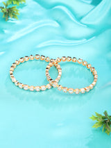 Polki Stone Studded Brass Bangles Pair