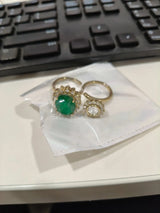 Kundan Brass Ring with Meenakari Finish
