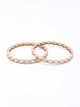 Uncut Polki Stone Studded Brass Bangles