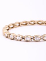 Uncut Polki Stone Studded Brass Bangles
