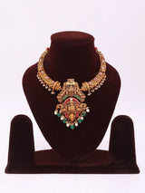 Goddess Lakshmi Temple Sterling Silver Necklace