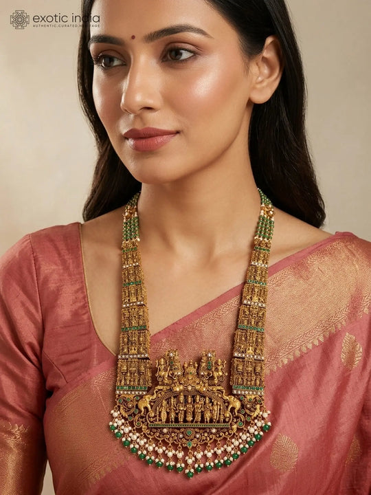 Meenakshi Temple Sterling Silver Necklace