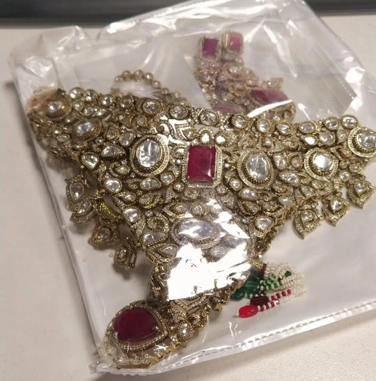 Brass Necklace Set with Traditional Indian Craftsmanship