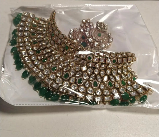 Brass Necklace Set with Traditional Indian Craftsmanship