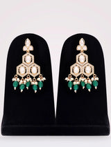 Geometric Kundan Stone Studded Choker and Earrings Set