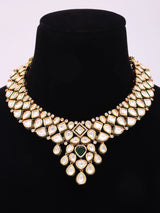 Kundan Brass Necklace and Earrings Set