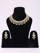 Teardrop Polki Brass Necklace and Earrings Set