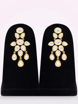 Teardrop Polki Brass Necklace and Earrings Set