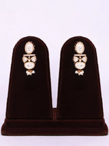 Polki and Pearl Drop Necklace Set with Earrings